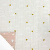 Printed Quilted Cotton WAZOU 2B / NOUG 2B Faded Pink / White